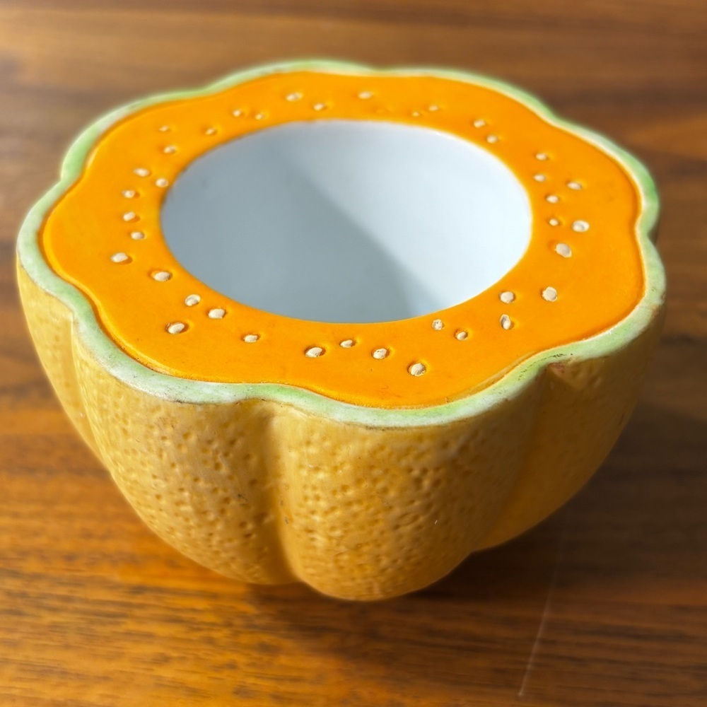 Partylite fruit splash votive candleholders: pineapple, peach, apple, cantaloupe - Picture 4 of 8